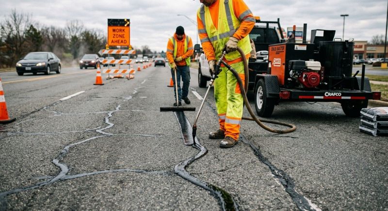 Asphalt Crack Sealing in Grand Rapids, MI